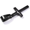 thumbnail image 2 of 5Pcs 304 Stainless Steel Pendants Hollow Cross Electrophoresis Black for Women DIY Necklace Bracelet Earring Jewelry Craft Making 19.5x11x1.2mm Hole: 3.5x7mm, 2 of 2