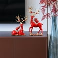 thumbnail image 6 of kowaku Elk Deer Figurines Home Decor, Cute Animal Statues,Souvenir Gifts Realistic Couple Deer Ornaments Sculptures for Indoor, 6 of 9