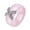 Pink, variant on Unisex Stainless Steel Personality Classic Cool Hip Hop 8mm Scrub Crystal Inlay Sandblast Finish Couple Ring Wedding Band Gold Size 12