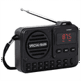 thumbnail image 1 of Radio FM Numérique Portable Rechargeable avec Affichage LED Bluetooth 5.4 Haut-Parleur Idéal pour la Maison et les Voyages Noir, 1 of 7
