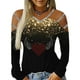 thumbnail image 4 of Tops sexis con hombros descubiertos para mujer, camisetas ahuecadas con escote en V y hombros descubiertos, blusas, camisas, suéteres Fridja  FKASFK4761, 4 of 6