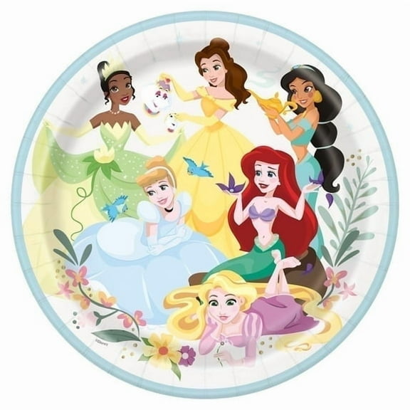 Disney Princess Round 9" Dinner Plates 16 ct