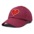 thumbnail image 4 of DALIX Big Heart Womens Hat Embroidered Baseball Cap in Maroon, 4 of 6