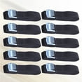 thumbnail image 6 of Myenne 10 Pcs Lashing Straps with Steel Buckle Thick Nylon Quick Release Lashing Straps for Cargo Tie Down Car Roof Rack Luggage Kayak Carrier (Black), 6 of 10
