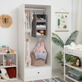 thumbnail image 4 of GRANNY SAYS 3 Tier Hanging Closet Organizer with 2 Sturdy Hooks, Anti-Fall Front Edge, Hanging Storage Foldable, Grey, 4 of 10