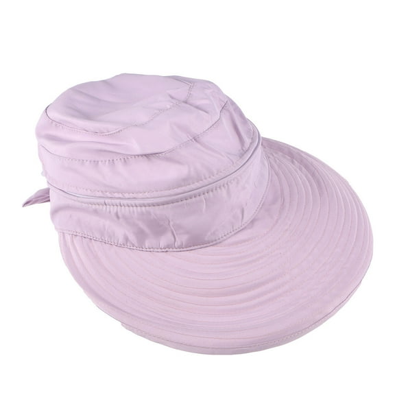MLINS 2 Style Foldable Sun Hat Visor with Wide Brim and UV Protection (Purple)