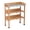 Light Brown, variant on 30″x14.5″×35.5″ Potting Table w/Metal Tabletop, 3 Layers Outdoor Work Bench w/Hook for Garden, Solid Wood Workstation for Garage