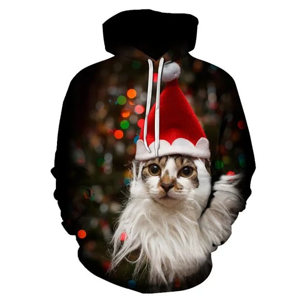 Sudaderas con capucha de Papá Noel para hombre, ropa con estampado 3D de muñeco de nieve de Navidad, ropa de mujer, Sudadera con capucha con personalidad, sudadera para niños