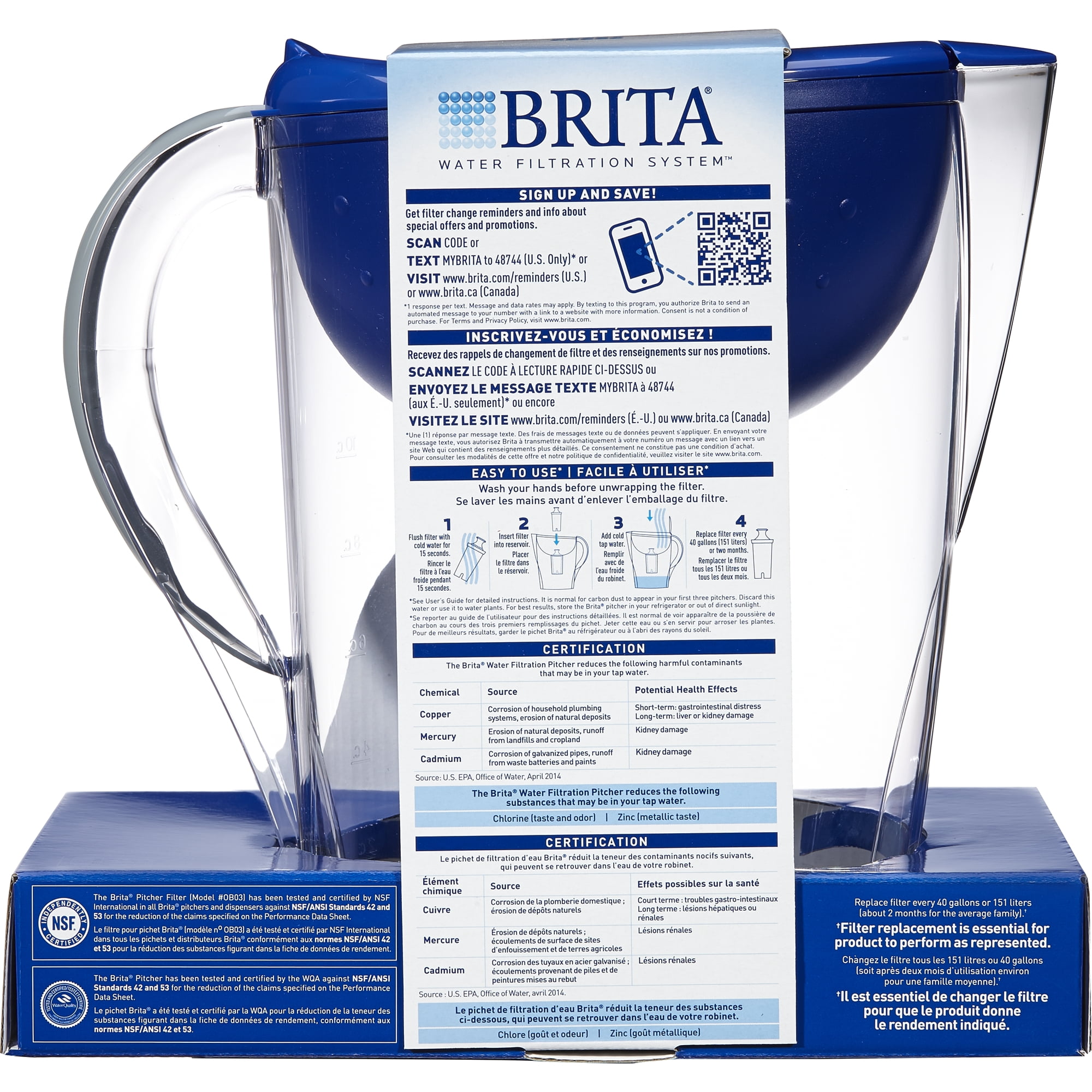 Brita Pacifica Water Filtration Pitcher With 1 Filter 10