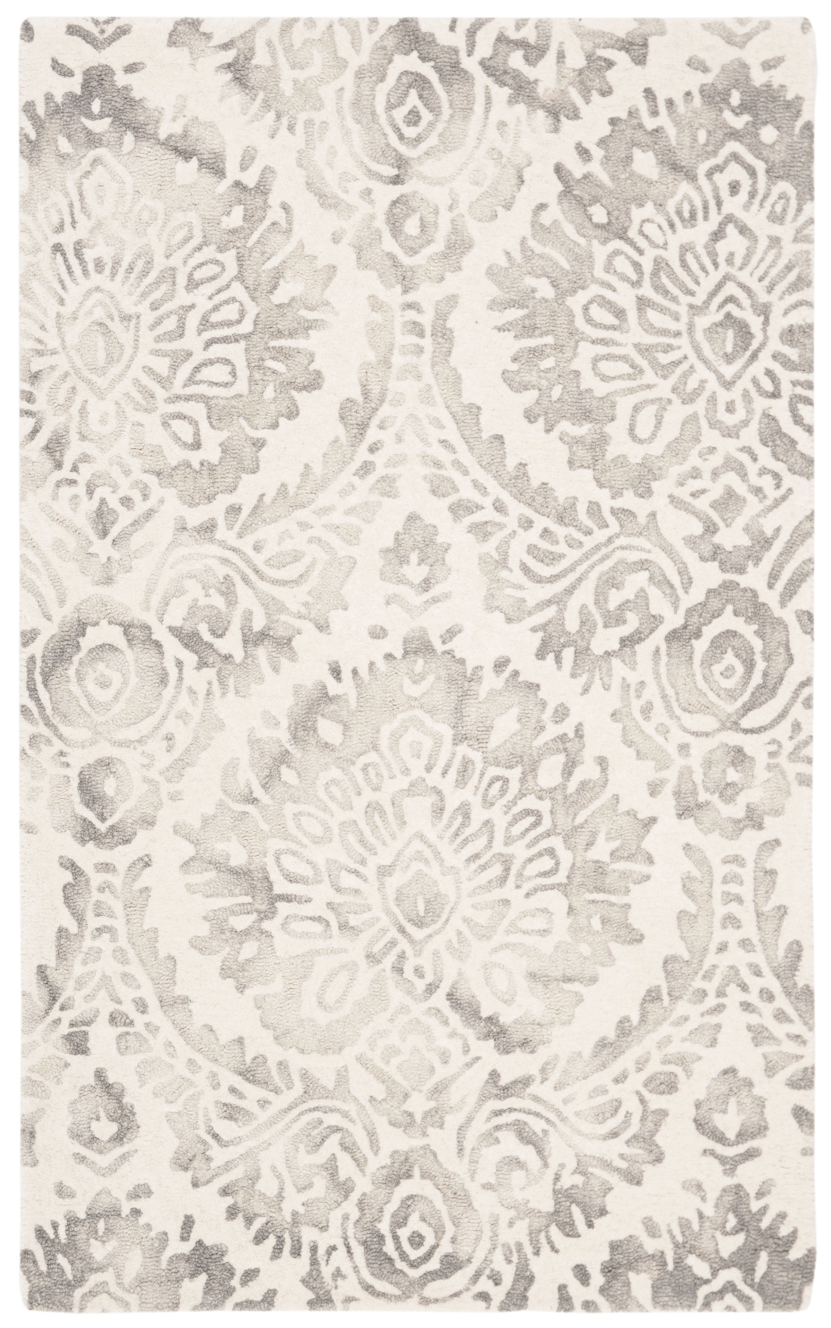 Safavieh Dip Dye Langdon Distressed Area Rug, Silver/Ivory, 4' x 6'