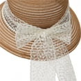 thumbnail image 6 of XINPING Women's Beaded Straw Sun Hat, Wide Brim UV Protection Beach Vacation Hat with Colorful Bead Detail for Stylish Summer Wear and Travel, 6 of 7