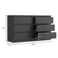 thumbnail image 4 of LAFGUR 6 Drawer Double Dresser,Wood Storage Organizer Cabinet Chest for Bedroom Living Room,Black, 4 of 9