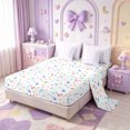 thumbnail image 3 of Manfei Cute Purple Bow Knot 7-Piece Twin Bedding,Cute Coquette Bowtie Bedding Comforter Set,Colorful Stars Reversible, 3 of 7
