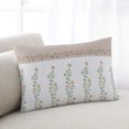 thumbnail image 2 of Beige Floral Pillow Covers 20x26 Inch Standard Size, Spring Summer Botanical Flowers Decorative Pillowcase with Zipper, Microfiber Pillow Protector, Breathable Pillowcases for Sofa Bed Living Room, 2 of 9