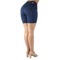 thumbnail image 6 of Fashion2Love Women's Juniors Colombian Design Butt Lift Push Up Mid Waist Bermuda Shorts, 6 of 10