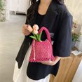 thumbnail image 1 of Bolso de mano para mujer, bolso de mano ahuecado de verano, bolso grande de playa tejido (rosa) Sywqhk Para Estrenar, 1 of 5