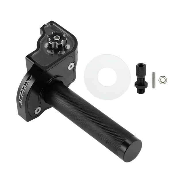 Empuñadura del Acelerador de 22mm de Unique Bargains con 1 Tornillo de Ajuste Negro M10, Empuñadura de Acelerador de Motocicleta de Aleación de Aluminio CNC para Manillar de 7/8" 22mm Negro