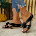 thumbnail image 3 of Dakaela Sandals for Women Low Wedge Slip on Dressy Summer Shoes Comfortable Orthopedic Slides Sandal, 3 of 6