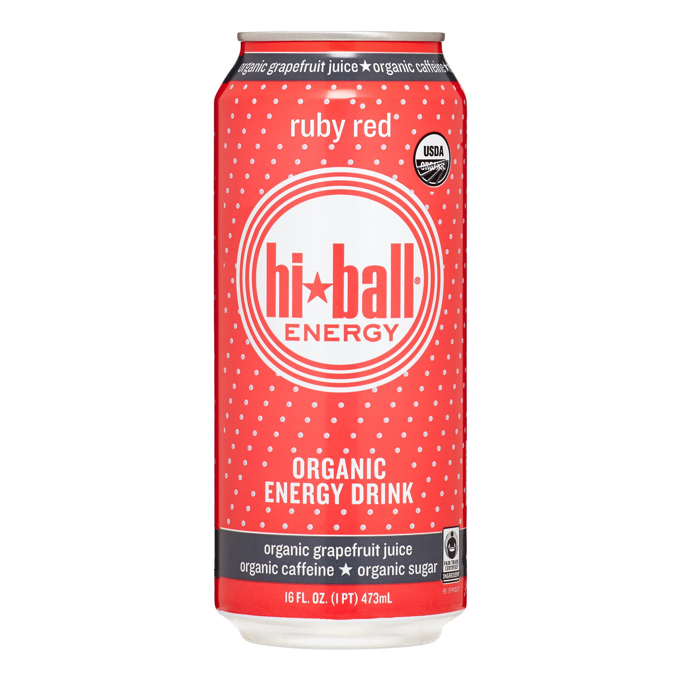 HiBall Organic Ruby Red Energy Drink, 16 Fl. Oz.