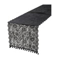 thumbnail image 2 of Black Floral Lace Table Runner, 17.7*70.87in Polyester Semi Sheer Vintage Table Decor, Elegant Hollow Out Lace Dresser Scarf for Dining Room Living Room Cabinet, French Style Decorative Runner, 2 of 7