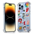 thumbnail image 1 of Popular Culture Elements Collage Clear Case for iPhone 14 Pro Max,Aesthetic Art Design Case for Men Women,Unique Soft Transparent TPU Bumper Case Cover, 1 of 5