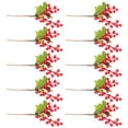 thumbnail image 1 of Advancent 10 piezas de bayas artificiales que admiten mascotas, seguras y no tóxicas para amigos peludos, flores artificiales Decoración Rojo 25cm, 1 of 6