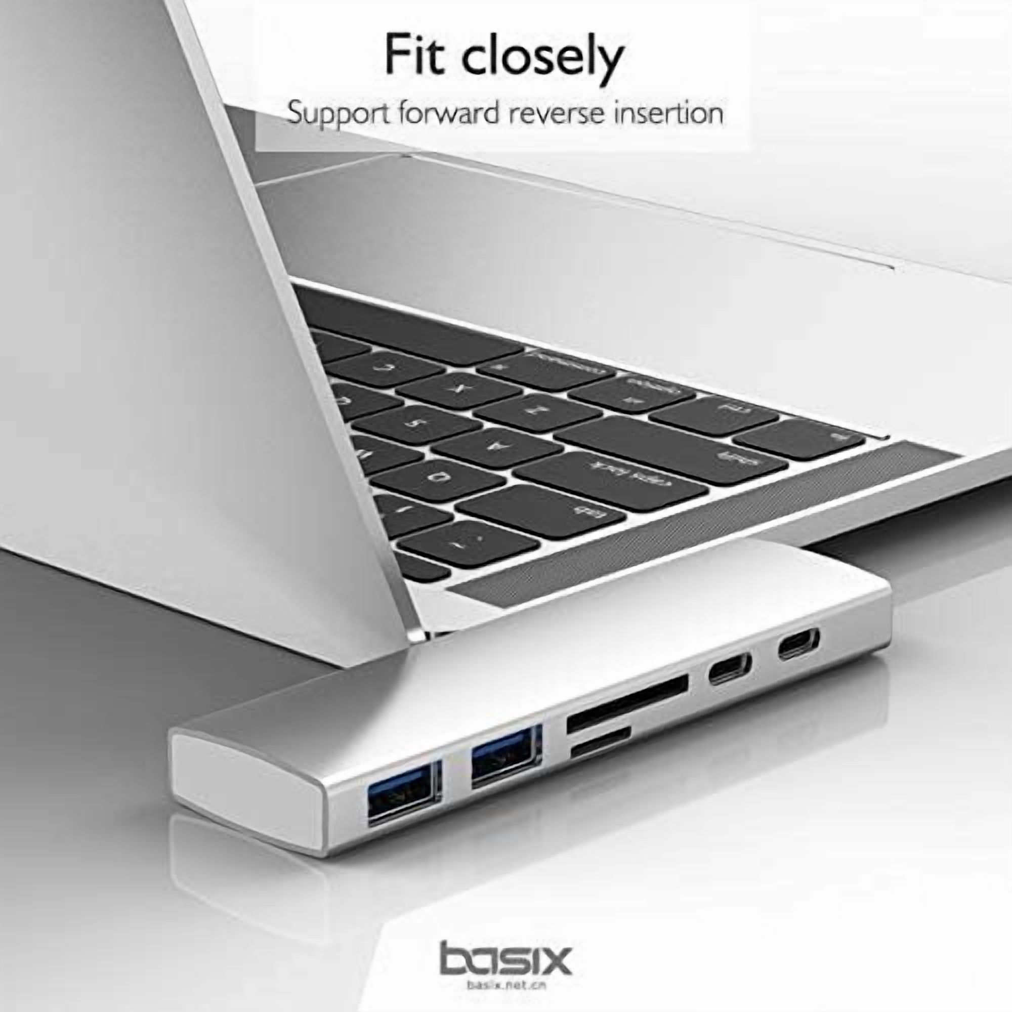 THYMOBO 7 in 1 USB C to USB Hub, USB Type C Adapter w. 3 USB 3.0 Ports, SD Micro SD, USB C to 4K HDMI & USB C Charging Port, Compatible w. MacBook Pro Nintendo Switch and Windows Type C Laptops -Grey