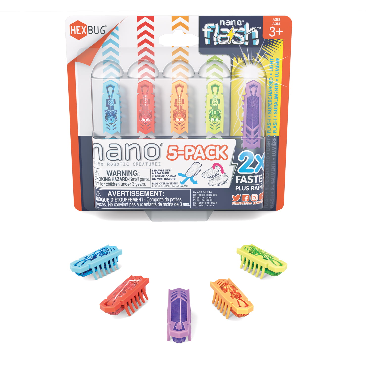 Single Assorted One Supplied for sale online HEXBUG Nano Flash 