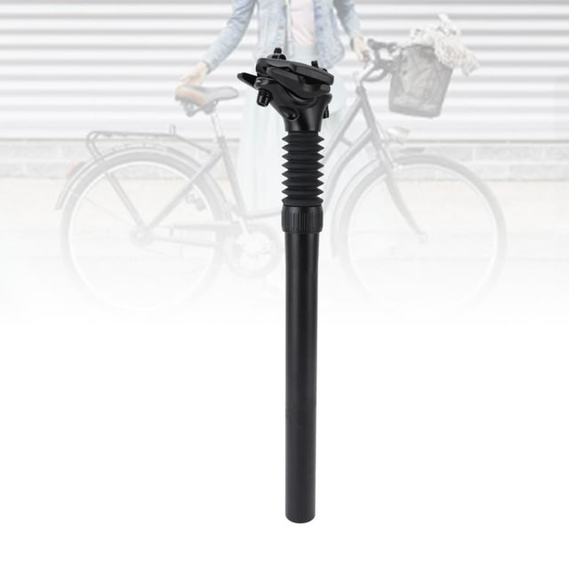 Suspension Seatpost, Lightweight Aluminum Alloy Effective Vibration Absorption with Spring Coils Anodized Surface Adjustable Rear Float Design for Replacement