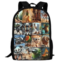 Italian Brainrot Backpack,3d Print Laptop Backpack Lightweight Casual Daypack Bookbag Multi-Function Travel Backpack 16.5 In