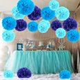 thumbnail image 4 of Kit de 18 piezas de pompones de papel de seda con bolas de flores para decoración de cumpleaños, bodas, baby showers, fiestas, decoración del hogar y fiestas, 4 of 7