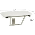 thumbnail image 2 of Seachrome 32" x 15" Padded White Folding Wall Mount Shower Seat Bench, ADA Compliant, 2 of 2