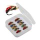 thumbnail image 1 of 10x cebos de pesca con mosca, señuelos de pesca con mosca, cebos artificiales portátiles, cebo de pesca para pesca en de agua dulce, 1 of 9