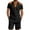 Black, variant on JIKNTTR Men 2 Piece Linen Outfit Men's Round Neck Summer Suit Loose And Short Sleeved Shorts Set Leisure Walking Outfits
