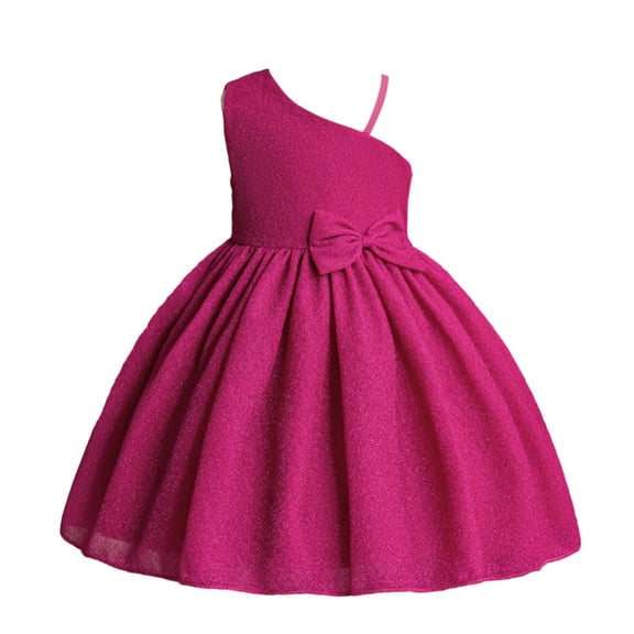 GYRATEDREAM Toddler Girls' Special Occasion Dresses Kids Sparkling Sequin One-Shoulder Party Dress Flower Girl Dress Princess Dresses Pageant Gown for 3-7Y