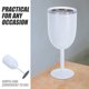 thumbnail image 4 of Vasos de vino de acero inoxidable, copas de vino aisladas con tapa, copas inastillables para fiestas al aire libre, paseos en bote, senderismo, playa, piscina, picnics, Navidad, cumpleaños, 10 oz, 4 of 7
