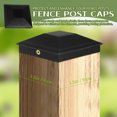 thumbnail image 5 of 12pcs Fence Post Caps Outdoor Post Covers Guardrail Post Caps Fence Post Protectors Fencing Tools With Screws, 5 of 5