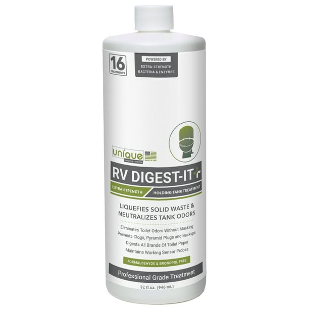 Unique RV DigestIt Plus, ExtraStrength Liquid RV Black Tank Treatment