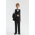 thumbnail image 3 of LOLANTA Kids Tuxedo Suits for Boys Ring Bearer Outfit 5 Piece Set Dress Clothes Formal Wear, 3 of 7