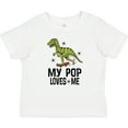 thumbnail image 3 of Inktastic My Pop Loves Me Kids Dinosaur Boys Baby T-Shirt, 3 of 5