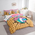 thumbnail image 2 of Erosebridal Volleyball Sport Bedding Comforter Set for Kids Boys Girls, Ice Cream Drip Waffle Full Bedding Set, Colorful Polka Dots Reversible, 7 Pieces, 2 of 6