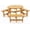 Natural wood color, variant on 6‑Person Round Wooden Picnic Table Set with 3 Built‑in Benches, 59.06 Inch Outdoor Patio Dining Table with Umbrella Hole for Backyard Garden Lawn
