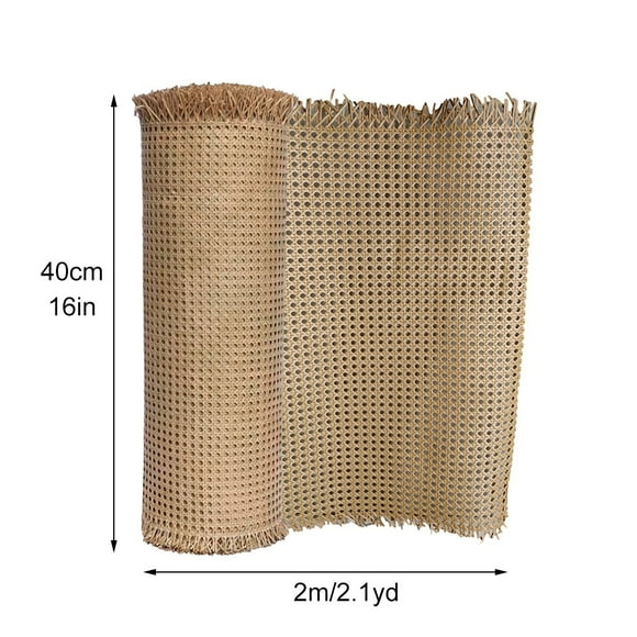 Bgsha Rattan Cane Webbing Roll Caning Material Weave Rattan Fabric Furniture for Caning Projects Pre Woven Open Mesh Cane for Cabinet Bed Chair Repair Caning Material DIY Supplies