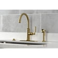 thumbnail image 3 of Kingston Brass KS2437KL Whitaker Single-Handle Kitchen Faucet with Brass Side Sprayer, Brushed Brass, 3 of 7