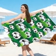 thumbnail image 4 of weibbin Beach Towel Soccer Print Microfiber Quick Dry Absorbent Bath Towel for Pool Beach 55x27 in, 4 of 6
