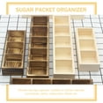 thumbnail image 2 of Wooden Tea Bag Holder with 3 Compartments for Home Use Light Yellow 7.5 x 4.2 x 2.8 Inches, 2 of 8