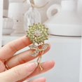 thumbnail image 4 of Elegant Sunflower Rhinestone Flower Brooch for Women Gold-Toned Crystal Leaf Daisy Blossom Brooches Lapel Pins Dainty Dress Accessories Wedding Valentine Jewelry, 4 of 12