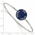thumbnail image 2 of Sterling Silver Official Licensed Greek Sororities Phi Sigma Sigma (???) Enameled Slip-on Bangle, 2 of 5