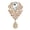 Gold, variant on Women's Silver-Tone Rhinestone Crystal Green Teardrop Bridal Party Prom Jewelry Brooch