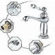 thumbnail image 2 of Bathroom faucet, chrome single handle bathroom mixer tap for bathroom sink or vanity, adjustable hot and cold basin mixer tap, 2 of 5